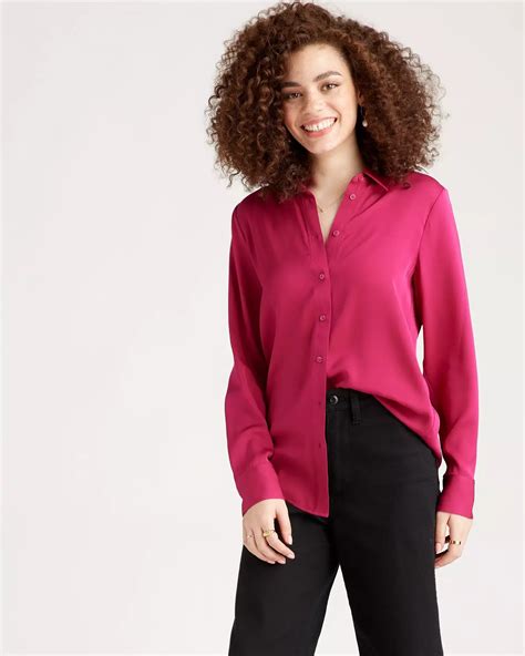 washable stretch silk blouse